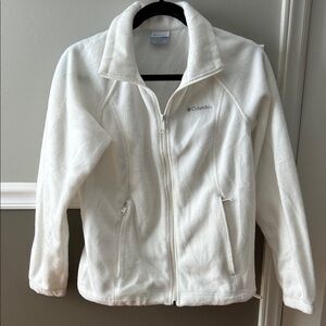 Columbia Soft White Zip-Up Fleece